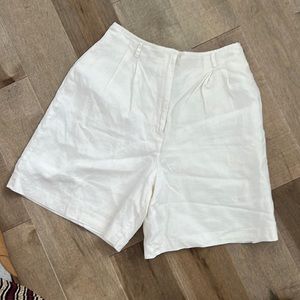Talbots cream linen bermudas shorts, size 12P high waisted